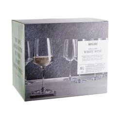 6x Weißweingläser 520ml WINE & DINE In Transparent -Butlers butlers 6x weissweinglaser 520ml wine and dine in transparent 2