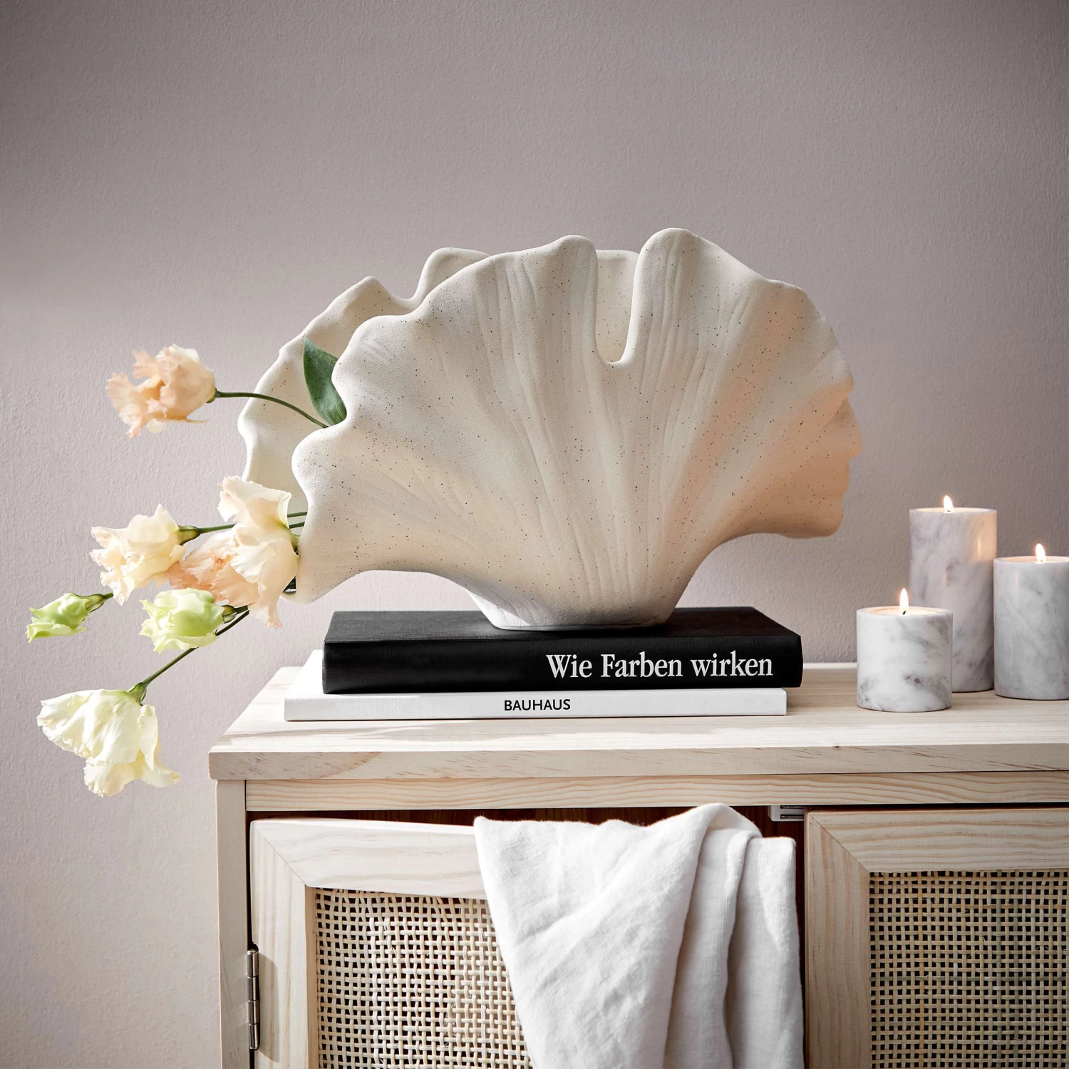 Deko-Objekt Blatt Höhe 21cm GINKGO In Creme 4 Deko-Objekt Blatt Höhe 21cm GINKGO In Creme – Bild 2