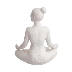 Deko Statue Höhe 24cm LOTUS In Weiß -Butlers butlers deko statue hohe 24cm lotus in weiss 6