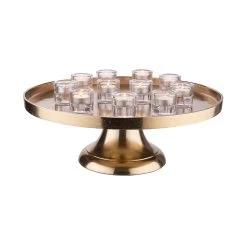 Deko-Teller Mit Fuß Ø50cm BANQUET In Gold -Butlers butlers deko teller mit fuss o50cm banquet in gold 4