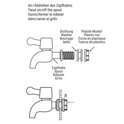Getränkespender 3,5 L REFRESH In Transparent -Butlers butlers getrankespender 3 5 l refresh in transparent 12