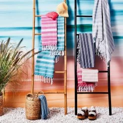 Hamamtuch L 170 X B 90cm SURFSIDE In Blau -Butlers butlers hamamtuch l 170 x b 90cm surfside in blau 4