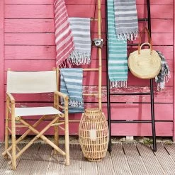 Hamamtuch L 170 X B 90cm SURFSIDE In Blau -Butlers butlers hamamtuch l 170 x b 90cm surfside in blau 5