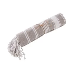 Hamamtuch L 170 X B 90cm SURFSIDE In Taupe -Butlers butlers hamamtuch l 170 x b 90cm surfside in taupe 2