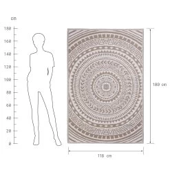 In- & Outdoor-Teppich Circles L 180 X B 118cm COLOUR CLASH In Beige -Butlers butlers in and outdoor teppich circles l 180 x b 118cm colour clash in beige 2