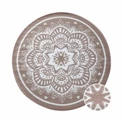 In- & Outdoor-Teppich Flora Ø150cm COLOUR CLASH In Natur-Weiß -Butlers butlers in and outdoor teppich flora o150cm colour clash in natur weiss 2