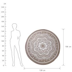 In- & Outdoor-Teppich Flora Ø150cm COLOUR CLASH In Natur-Weiß -Butlers butlers in and outdoor teppich flora o150cm colour clash in natur weiss 3