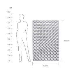 In- & Outdoor-Teppich Mosaik L 150 X B 90cm COLOUR CLASH In Taupe -Butlers butlers in and outdoor teppich mosaik l 150 x b 90cm colour clash in taupe 3