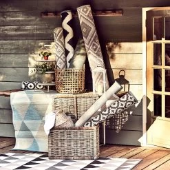 In- & Outdoor-Teppich Streifen L 180 X B 120cm COLOUR CLASH In Grau -Butlers butlers in and outdoor teppich streifen l 180 x b 120cm colour clash in grau 5