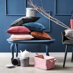 Kissen L 45 X B 45cm COTTON VELVET In Hellbraun -Butlers butlers kissen l 45 x b 45cm cotton velvet in hellbraun 4