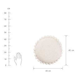 Kissen Ø45cm DAISY In Weiß -Butlers butlers kissen o45cm daisy in weiss 3