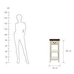 Konsole CABOTT COVE In Creme-Braun -Butlers butlers konsole cabott cove in creme braun 3