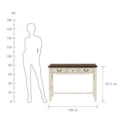 Konsolentisch Mit 3 Schubladen CABOTT COVE In Creme-Braun -Butlers butlers konsolentisch mit 3 schubladen cabott cove in creme braun 3