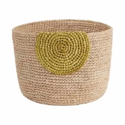 Korb Handgefertigt Aus Raffia Ø13cm ISALO In Natur-Gelb -Butlers butlers korb handgefertigt aus raffia o13cm isalo in natur gelb 2