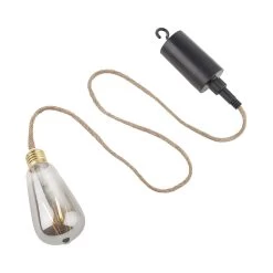 LED-Hängeleuchte Mit Jutekordel Und Aufhängung BULB LIGHT In Gold -Butlers butlers led hangeleuchte mit jutekordel und aufhangung bulb light in gold 5