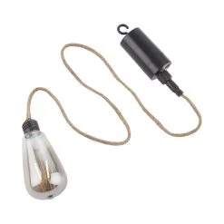 LED-Hängeleuchte Mit Jutekordel Und Aufhängung BULB LIGHT In Schwarz -Butlers butlers led hangeleuchte mit jutekordel und aufhangung bulb light in schwarz 5