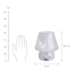 LED Leuchte Höhe 21cm MISS MARBLE In Hellblau -Butlers butlers led leuchte hohe 21cm miss marble in hellblau 4