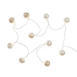 LED-Lichterkette Metallball 10 Lichter Mit USB-Batteriefach ORIENTAL LIGHTS In Silber -Butlers butlers led lichterkette metallball 10 lichter mit usb batteriefach oriental lights in silber 3