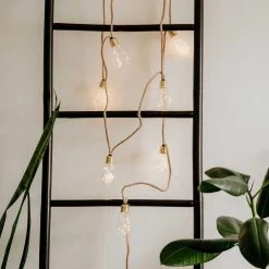 LED Lichterkette Mit Naturseil 15 Lichter Und Stecker BULB LIGHTS In Natur -Butlers butlers led lichterkette mit naturseil 15 lichter und stecker bulb lights in natur 5