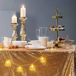 LED-Lichterkette Würfel 10 Lichter Mit USB-Batteriefach GEOMETRICS In Gold -Butlers butlers led lichterkette wurfel 10 lichter mit usb batteriefach geometrics in gold 5