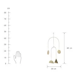 Mobile 4 Ornamente Länge 48cm PEACEFUL HOME In Gold -Butlers butlers mobile 4 ornamente lange 48cm peaceful home in gold 2