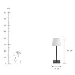 Outdoor Tischleuchte, Dimmbar LIGHT UP In Schwarz-Weiß -Butlers butlers outdoor tischleuchte dimmbar light up in schwarz weiss 3