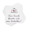Papierserviette Für Euch Koche Ich Am Liebsten! 20 Stück APRÈS In Weiß-Schwarz
