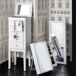 Paravent, Geschnitzt B 180 X H 176cm ESTELLA In Weiß -Butlers butlers paravent geschnitzt b 180 x h 176cm estella in weiss 9