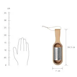 Parmesanreibe L 24,5 X B 7cm GOURMET In Braun-Silber -Butlers butlers parmesanreibe l 24 5 x b 7cm gourmet in braun silber 2