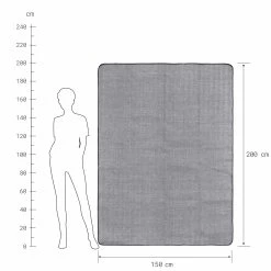 Picknickdecke L 150 X B 200cm WANDERLUST In Schwarz-Weiß -Butlers butlers picknickdecke l 150 x b 200cm wanderlust in schwarz weiss 3