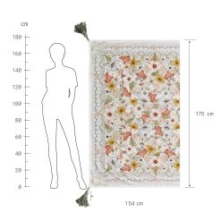 Picknickdecke L 175 X B 154cm BETWEEN FLOWERS In Creme -Butlers butlers picknickdecke l 175 x b 154cm between flowers in creme 3