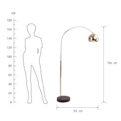 Stehleuchte Höhe 166cm ARC In Gold -Butlers butlers stehleuchte hohe 166cm arc in gold 3