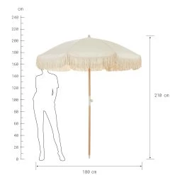 Strandschirm Mit Fransen Ø180cm BOHO LOUNGE In Creme -Butlers butlers strandschirm mit fransen o180cm boho lounge in creme 3