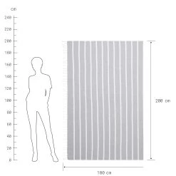 Strandtuch L 200 X B 180cm SURFSIDE In Hellgrau -Butlers butlers strandtuch l 200 x b 180cm surfside in hellgrau 2