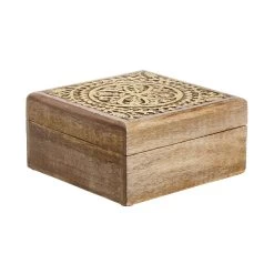 Truhe Mit Schnitzerei L 17 X B 17cm TREASURE In Hellbraun-Gold -Butlers butlers truhe mit schnitzerei l 17 x b 17cm treasure in hellbraun gold 3