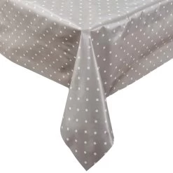 Wachstischdecke Punkte 110x110 Cm WATERPROOF In Grau