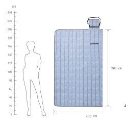 XXL-Picknickdecke Streifen L 200 X B 200cm GET TOGETHER In Blau-Weiß -Butlers butlers xxl picknickdecke streifen l 200 x b 200cm get together in blau weiss 2